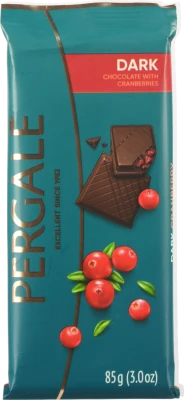 Шоколад Pergale 85гр чорний з журавлиною