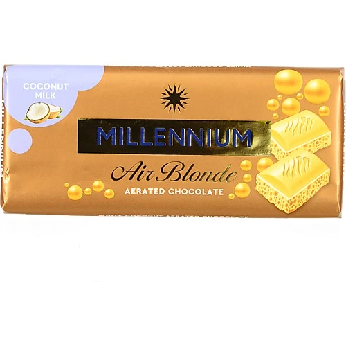 Шоколад білий пористий Coconut Milk Air Blonde Millennium м/у 85г