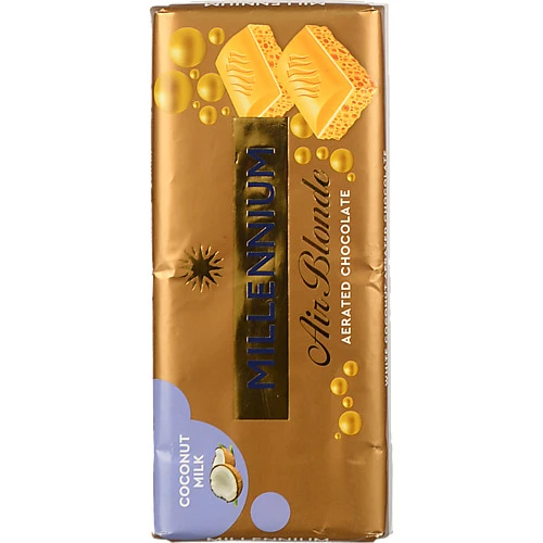 Шоколад білий пористий Coconut Milk Air Blonde Millennium м/у 85г