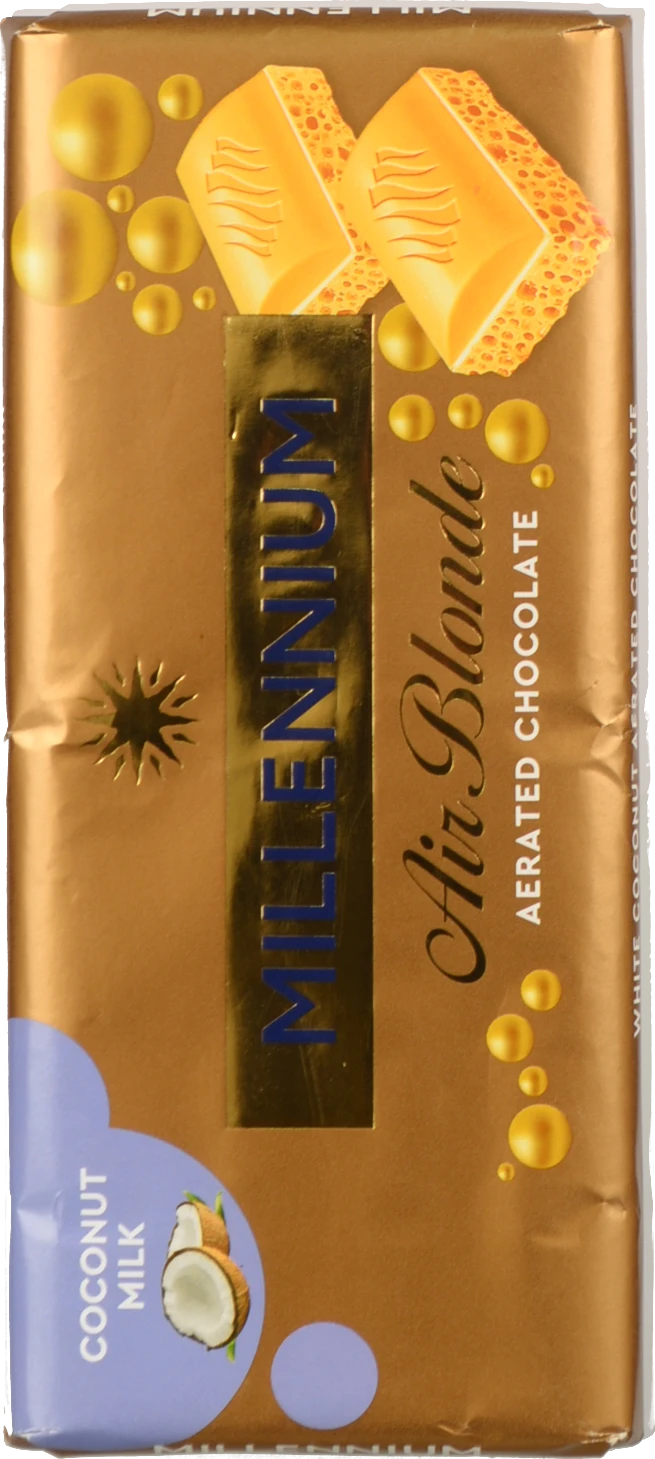 Шоколад білий пористий Coconut Milk Air Blonde Millennium м/у 85г