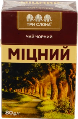 Чай Три Слона 80г цейлонський чорний байховий міцний