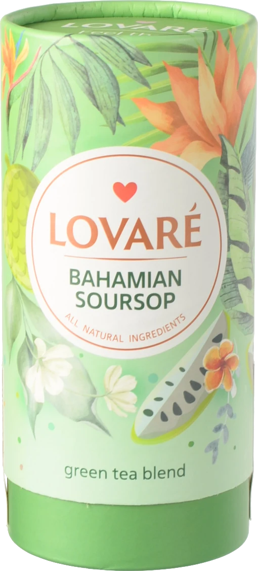Чай зелений Lovare Bahamian Soursop 80г туба