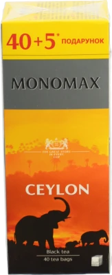 Чай Мономах Цейлонський Чорний 40+5 пакетиків