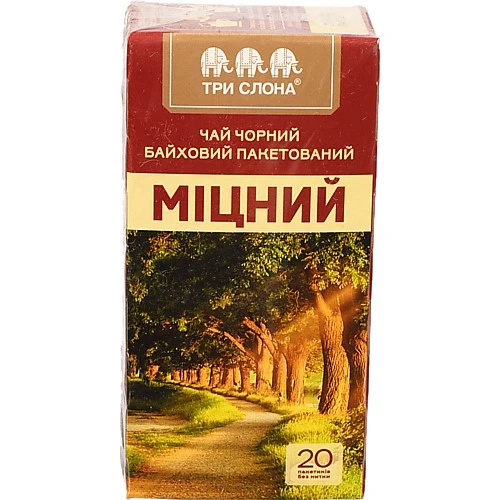 Чай Три Слона Міцний чорний 20шт