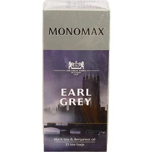 Чай Monomax Earl Grey чорний цейлонський 25 пакетиків