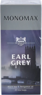 Чай Monomax Earl Grey чорний цейлонський 25 пакетиків