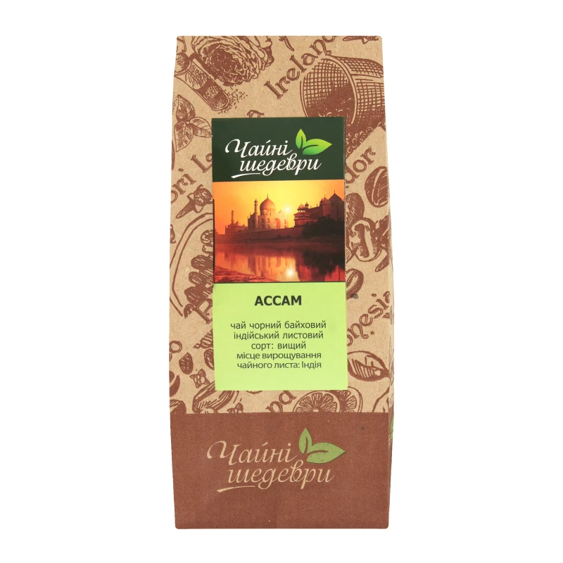 Чай чорний індійський байховий листовий Ассам Чайні шедеври кг