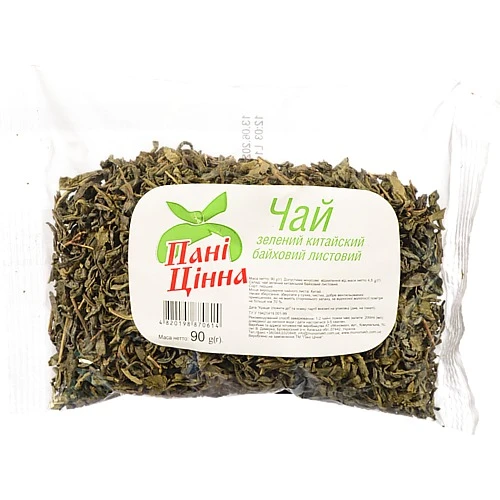 Чай Пані Цінна 90г зелений байховий листовий