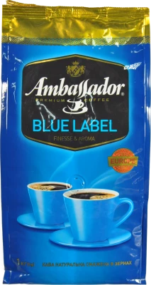 Кава Ambassador 1кг blue label зерно м.у