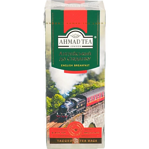 Чай чорний байховий дрібний English Breakfast Ahmad Tea к/у 25х2г