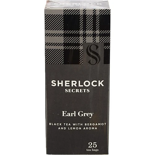 Чай чорний байховий Earl Grey Sherlock Secrets к/у 25х2г