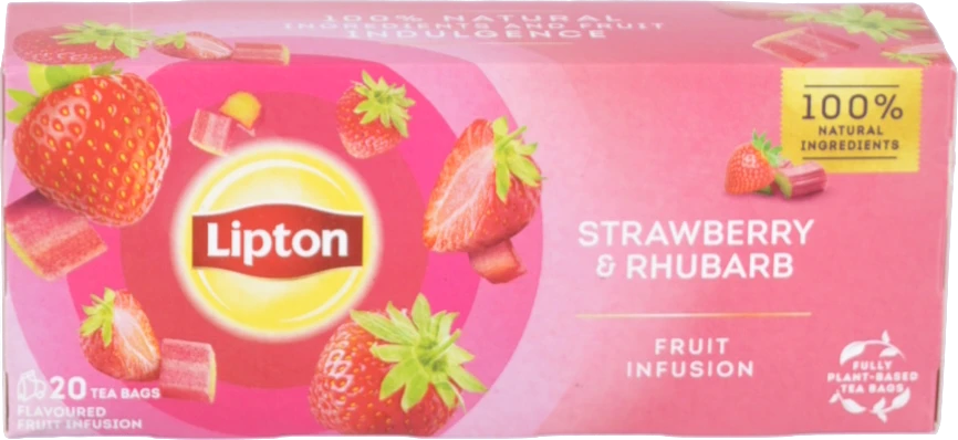 Чай Lipton 20п суміш фруктова полуниця ревінь