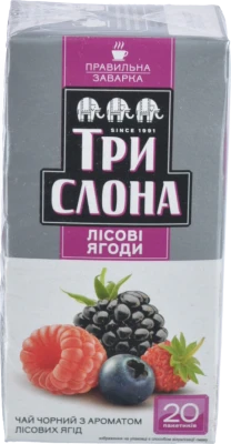Чай Три слона Лісові ягоди 20 пакетиків