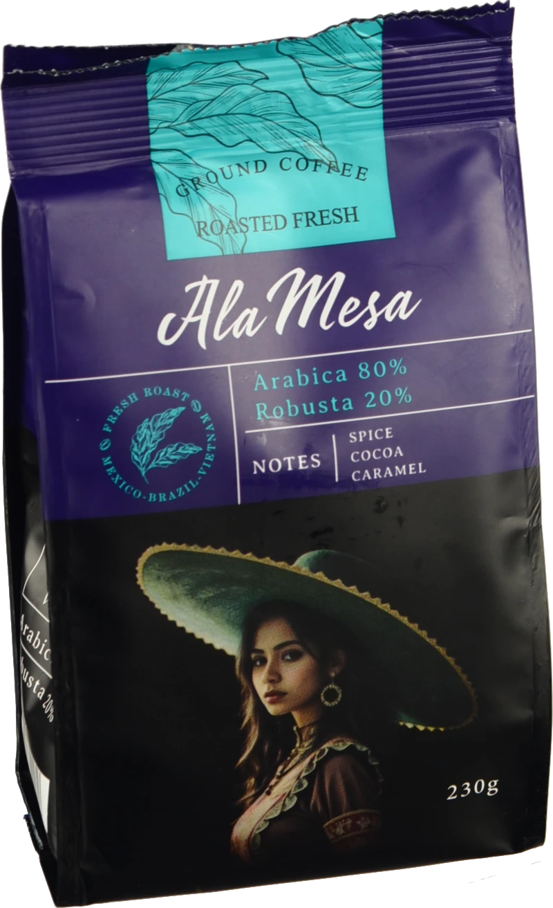 Кава Ala Mesa 230г арабіка 80% робуста 20%