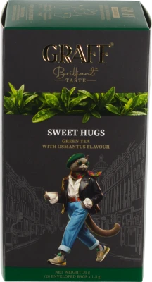 Чай Graff 20п солодкі обійми зелений байховий аромат османтусу
