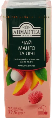 Чай Ахмад 25п манго лічі чорний байховий дрібний