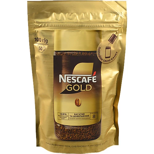 Кава розчинна сублімована Gold Nescafe д/п 100г