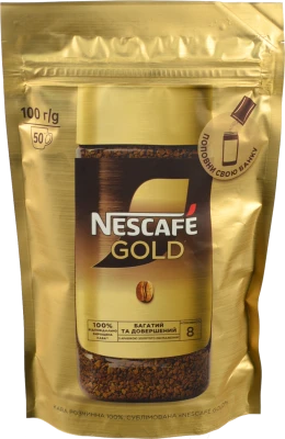 Кава розчинна сублімована Gold Nescafe д/п 100г