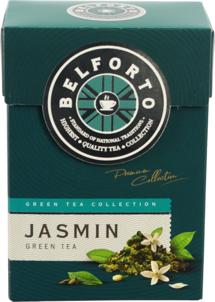 Чай Belforto 90г зелений листовий з жасмiном