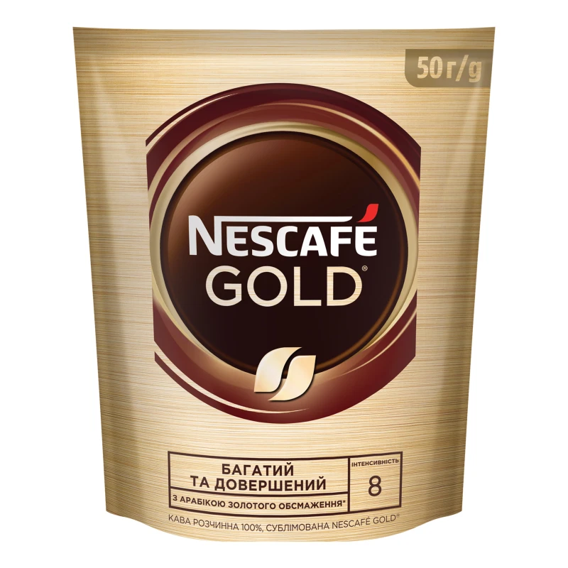 Кава розчинна сублімована Gold Nescafe д/п 50г
