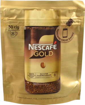 Кава розчинна сублімована Gold Nescafe д/п 50г
