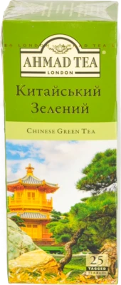 Чай зелений китайський байховий дрібний Ahmad Tea к/у 25х1.8г