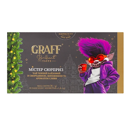 洋楽 Shawree Temptation grap Чай Graff 20п Містер Сюрприз чорний аромат сливи купити в Одесі за