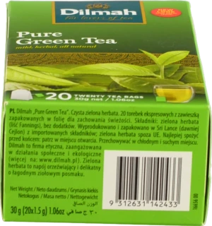 Чай зелений байховий Pure Green Dilmah к/у 20х1.5г