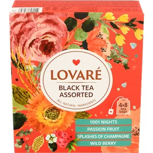 Чай Lovare 32п чорний асорті