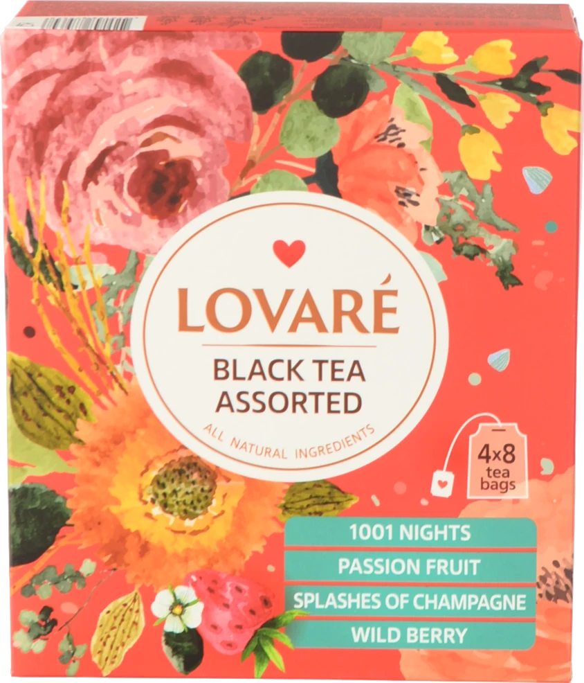 Чай Lovare 32п чорний асорті
