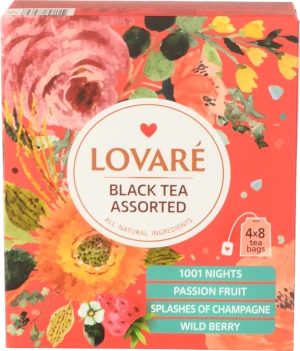 Чай Lovare 32п чорний асорті