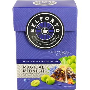 Чай Belforto 20п чорного та зеленого з пелюстками квітів та ароматом винограду