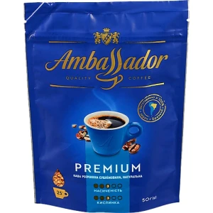 Кава Ambassador Premium розчинна 50г