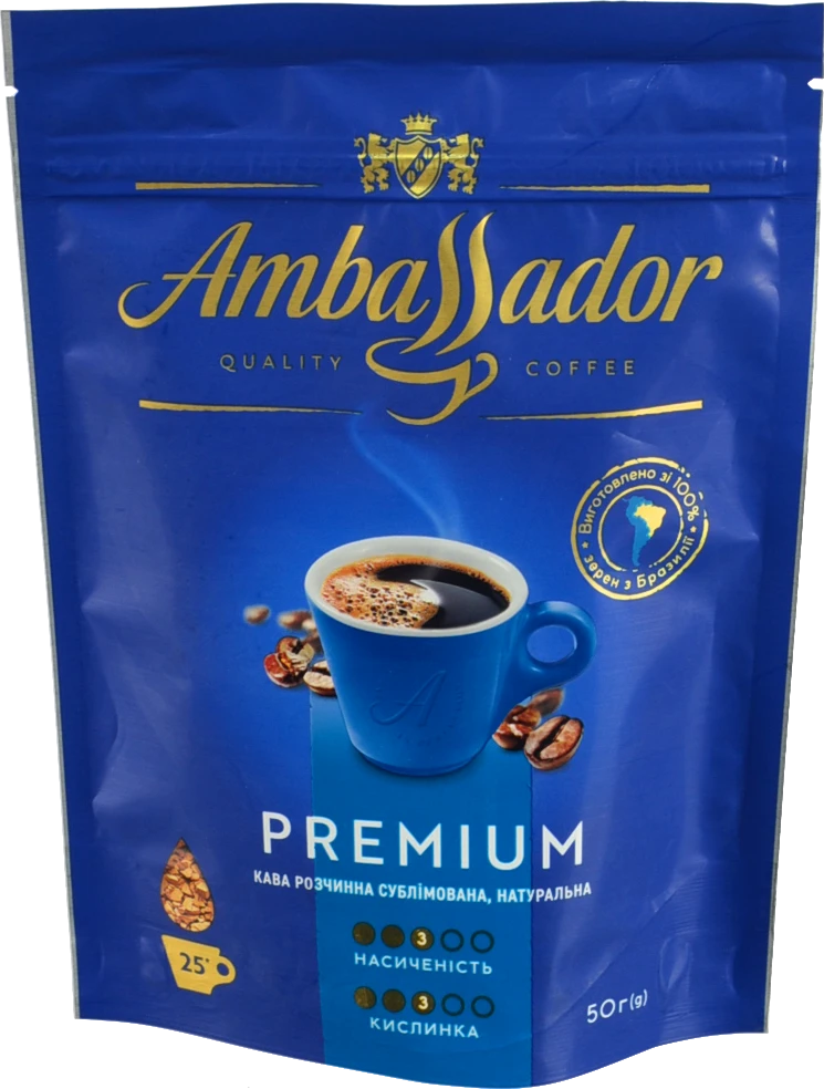Кава Ambassador Premium розчинна 50г