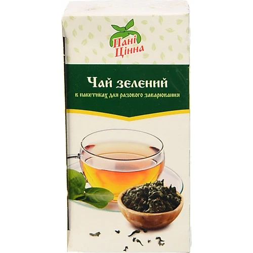 Чай Пані Цінна 20п зелений байховий дрібний
