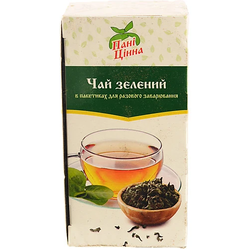 Чай Пані Цінна 20п зелений байховий дрібний