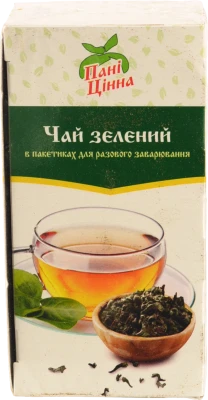 Чай Пані Цінна 20п зелений байховий дрібний