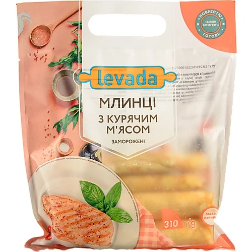 Млинці заморожені з курячим м'ясом Levada м/у 310г