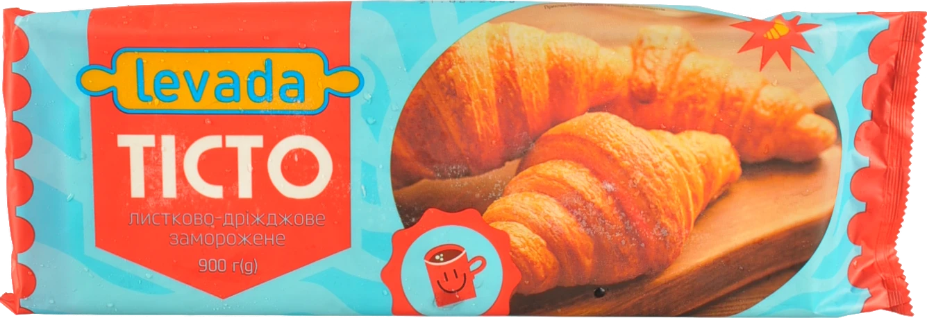 Тісто заморожене листково-дріжджове Levada м/у 900г