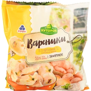 Вареники з картоплею та смаженою цибулею Хуторок 900г