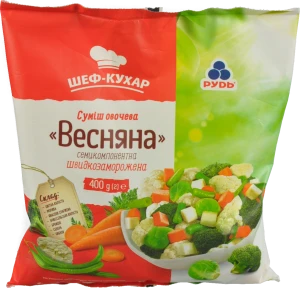 Суміш овочева заморожена Весняна семикомпонентна Шеф-кухар Рудь м/у 400г
