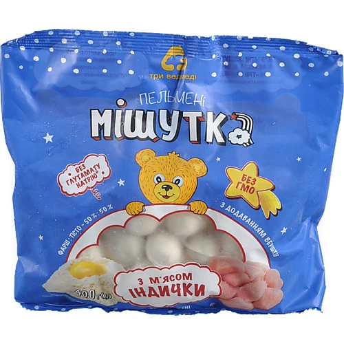 Пельмені з м'ясом індички Мішутка м/у 400г