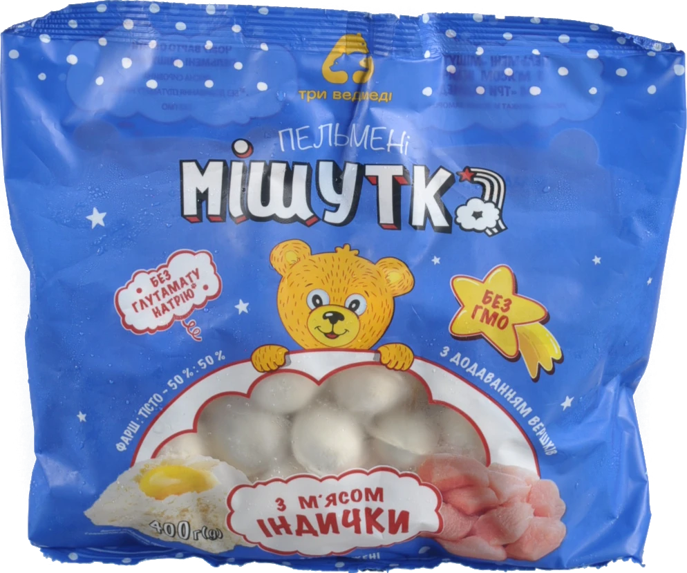 Пельмені з м'ясом індички Мішутка м/у 400г