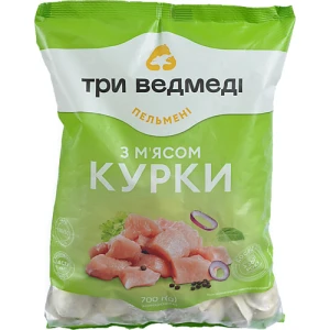 Пельмені з м'ясом курки Три ведмеді м/у 700г