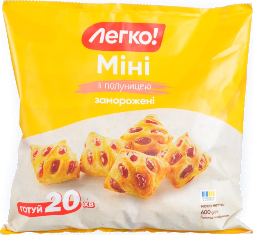 Міні заморожені з полуницею Легко! м/у 600г