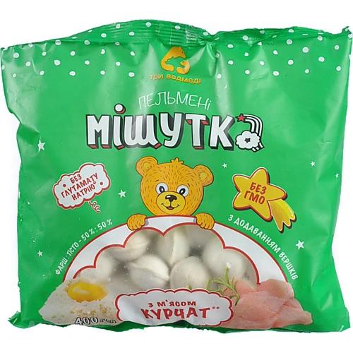 Пельмені з м'ясом курчат Мішутка м/у 400г
