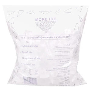 Лід харчовий More Ice 1кг кубиковий фас