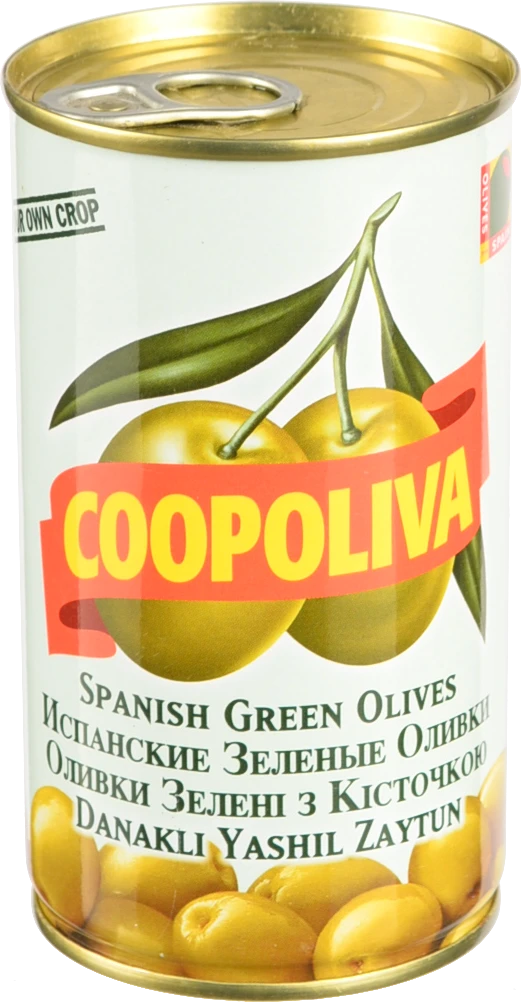 Оливки з кісточкою іспанські Coopoliva з/б 350г