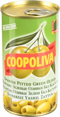 Оливки зелені без кісточки Coopoliva з/б 350г