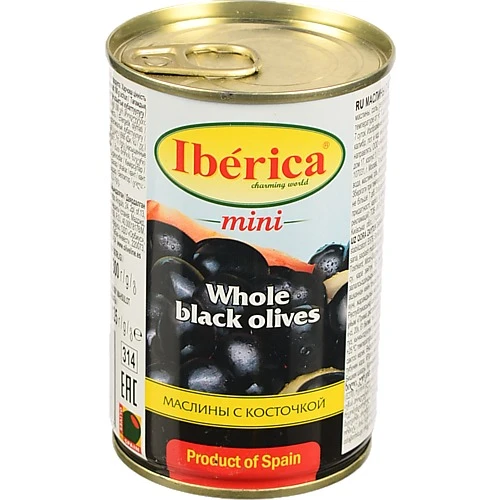Маслини з кісточкою Iberica з/б 300г